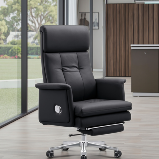 Reclining CEO Office Chair With Footrest