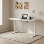 White Adjustable Standing Desk - Image 6
